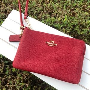 Red coach wallet/wristlet